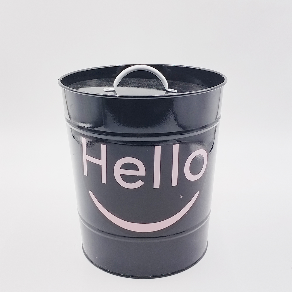 Smiley Face Black and Pink Ice Bucket